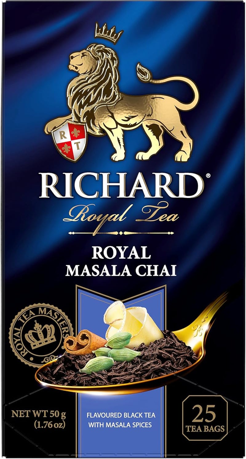 Richard Royal Masala Chai, Flavoured Black Tea, 25 Tea Bags - Image 2